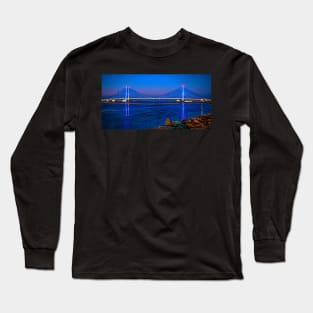 Indian River Bridge Twilight Panorama Expressionism Long Sleeve T-Shirt